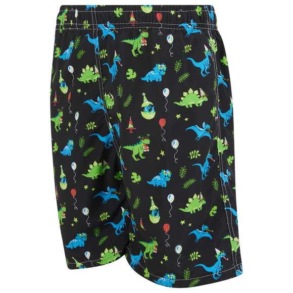 Boys Swim Trunks, Swimsuit Board Shorts, Elastic Bathing Suit, Dinosaurs - Picture 2 of 5